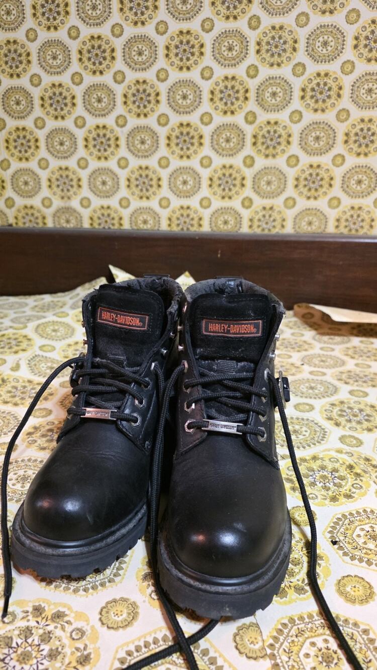 Harley Davidson Faded Glory Black Mid Motorcycle Boots Women's 8.5 Style 81024